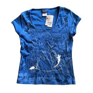 Disney Kids Girls Eeyore T-Shirt Blue L NWT